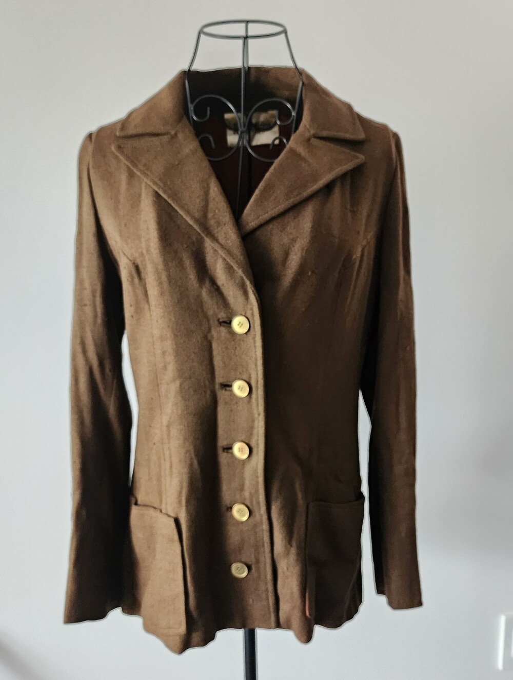 Neiman Marcus Vintage Blazer Jacket Women Small Brown ILGWU Union Made TagPreppy